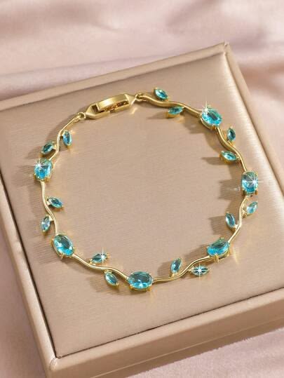 Aqua Tulip Bracelet