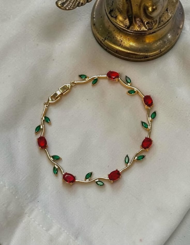 Tulip Bracelet (Red & Green)
