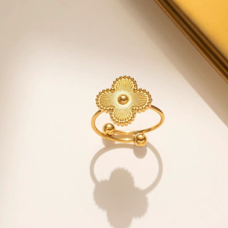 Golden Clover Ring
