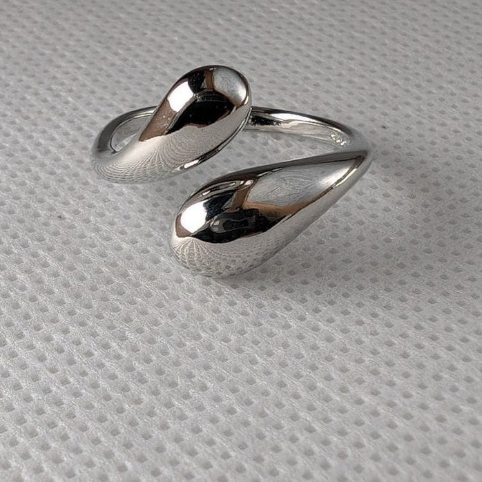 Silver Water Drop Ring