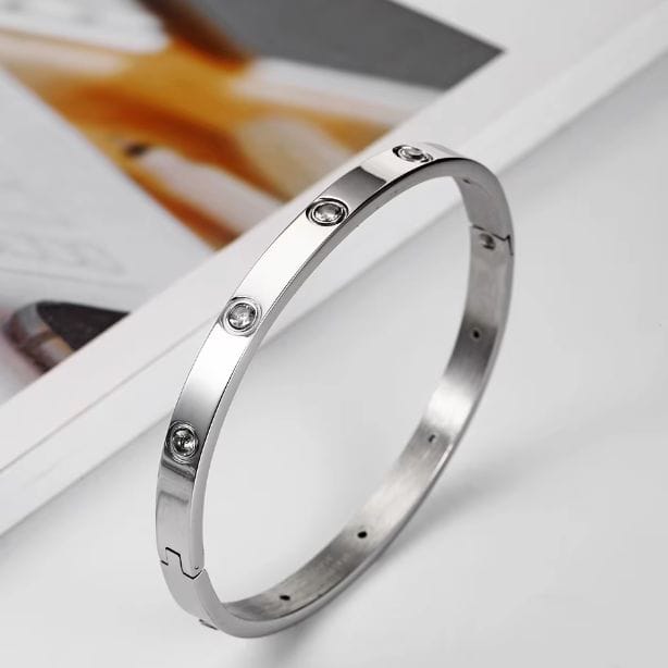 Silver Cartier Stone Bracelet